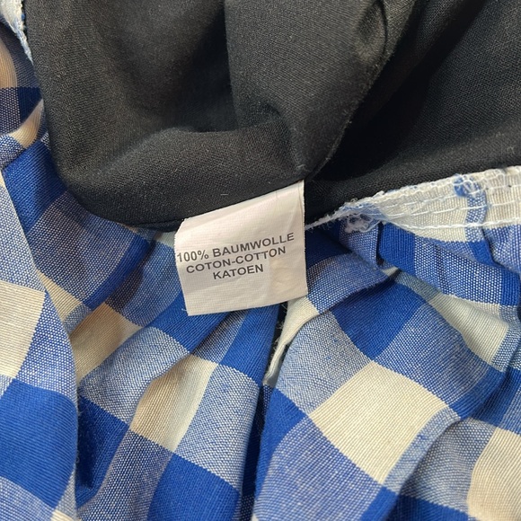 Dirndl.com blue checkered heart corset Octoberfest folk dirndl dress, 34 small - Picture 7 of 8